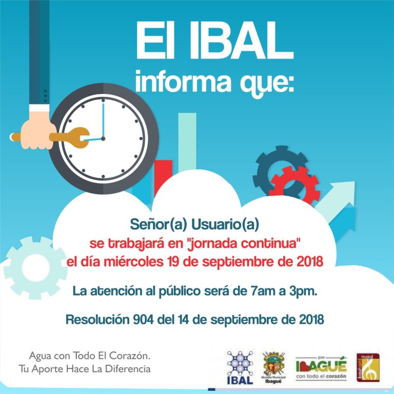 En el IBAL se trabajará en “jornada continua” el día miércoles 19 de septiembre de 2018
