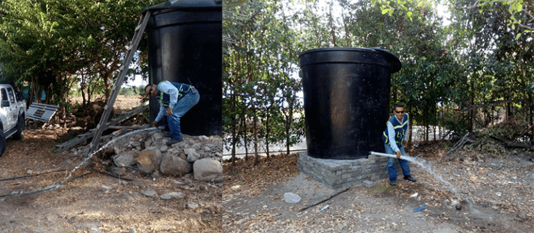 IBAL instala ‘pila pública’ para apoyar familias de La Miel