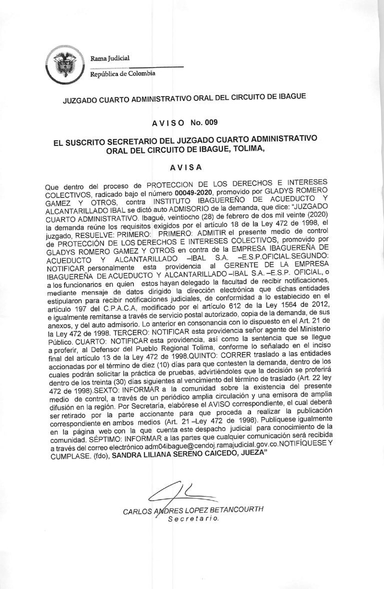 Aviso Gladys Romero Gamez