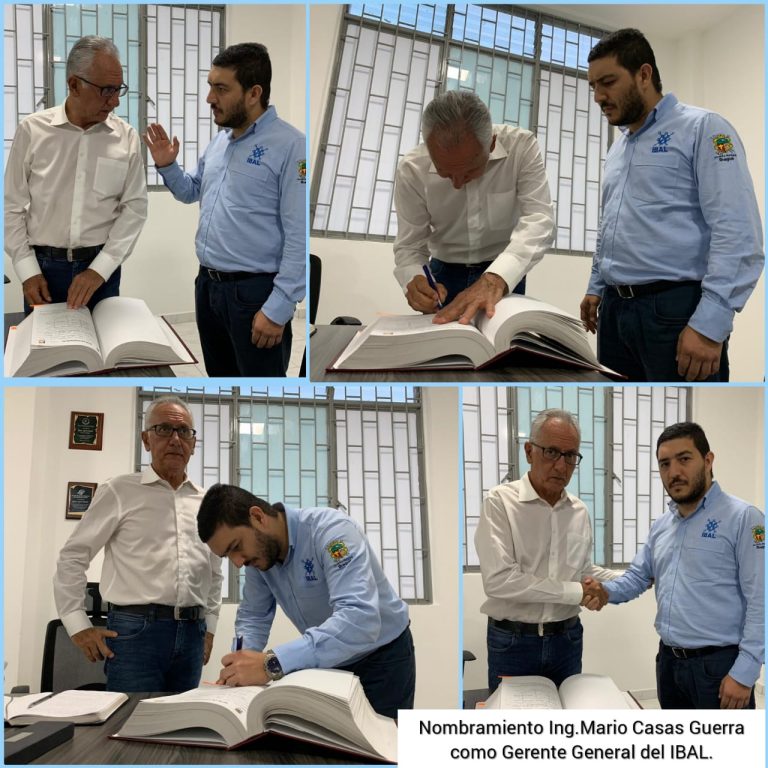 Mario Alberto Casas Guerra, tomó hoy posesión como Gerente General en propiedad del IBAL