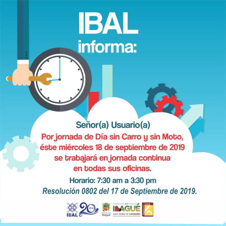 Horario especial en el #DíaSinCarro en el IBAL