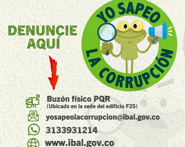 ‘YO SAPEO LA CORRUPCIÓN’, campaña del IBAL para castigar conductas irregulares y garantizar la transparencia